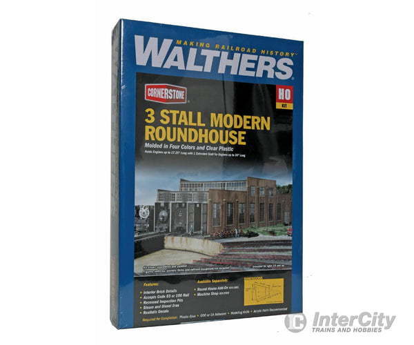 Walthers Cornerstone Ho 2900 3-Stall Modern Roundhouse -- Kit Structures