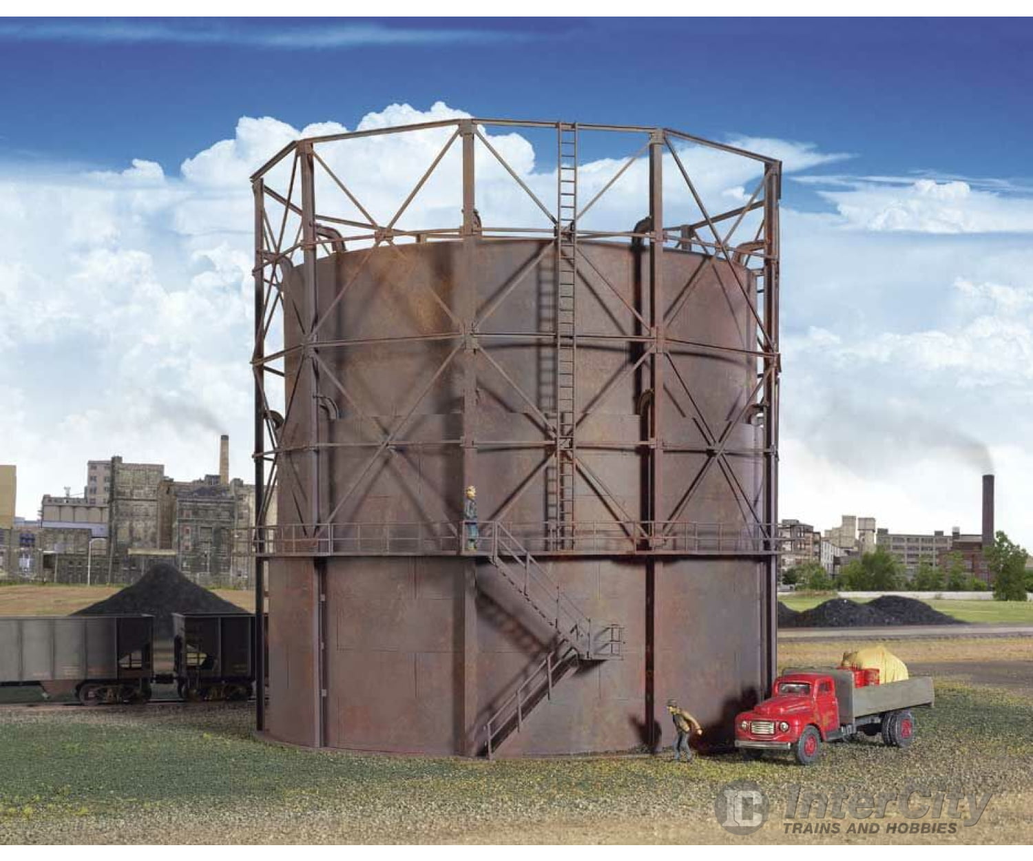 Walthers Cornerstone Ho 2907 Gas Storage Tank -- Kit - 9-7/8 24.6Cm Diameter X 9-1/8 22.8Cm Tall