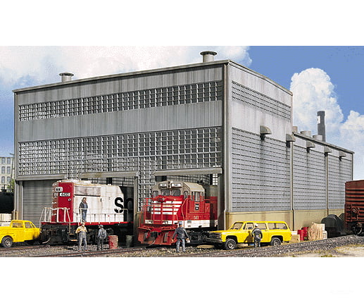 Walthers Cornerstone Ho 2916 Diesel House -- Kit - 9-1/4 X 16-7/8 6-1/2 23.5 42.8 16.4Cm Structures