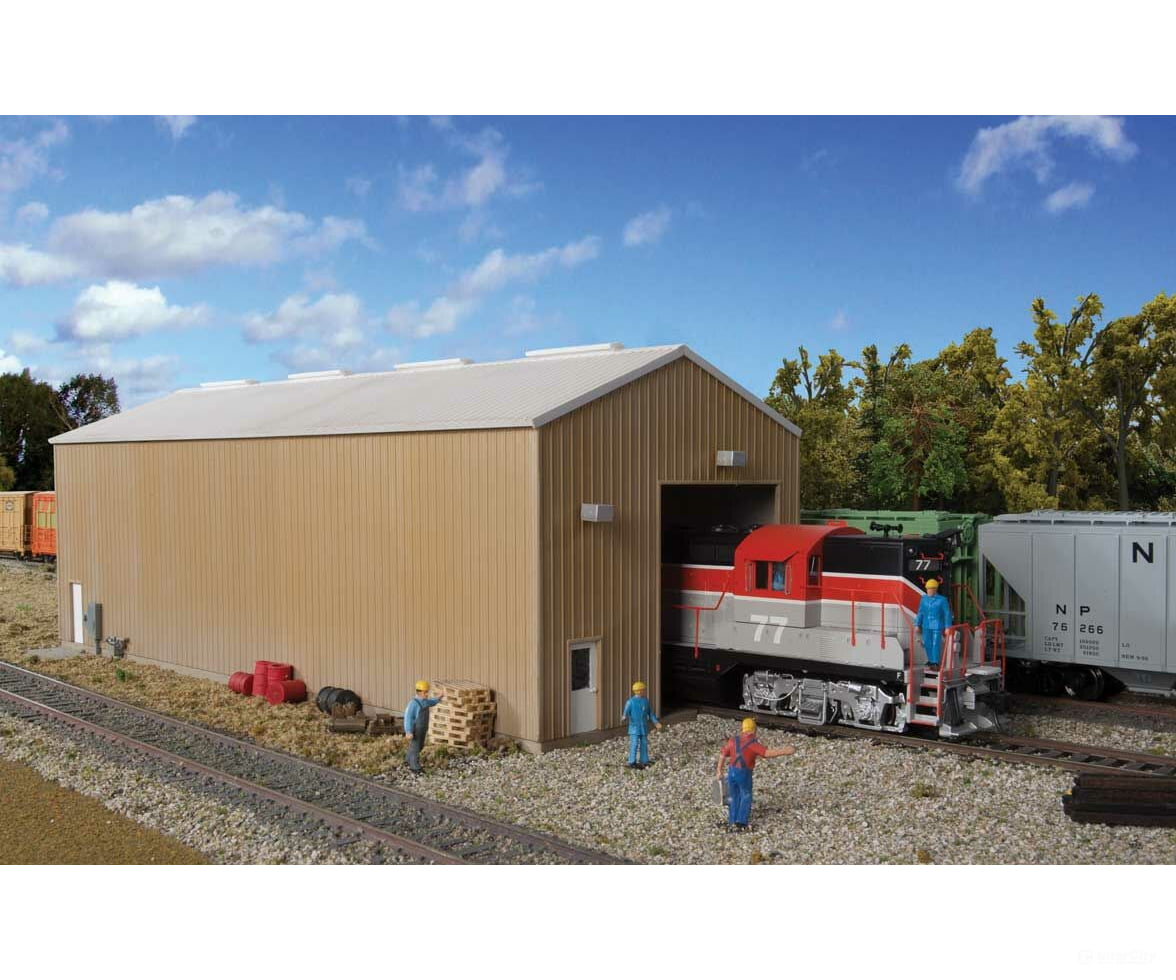 Walthers Cornerstone Ho 2985 Modern Single-Track Engine House -- Kit - 11 X 4-1/4 27.9 10.7 10.7Cm
