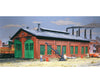 Walthers Cornerstone Ho 3007 2-Stall Enginehouse -- Kit - 12-3/4 X 7 5-1/4 31.8 17.5 13.1Cm Holds