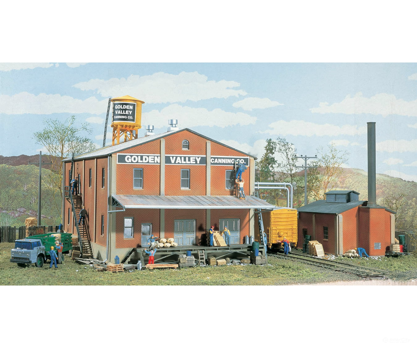 Walthers Cornerstone Ho 3018 Golden Valley Canning Company -- Kit - Main Building: 10-1/2 X 8;