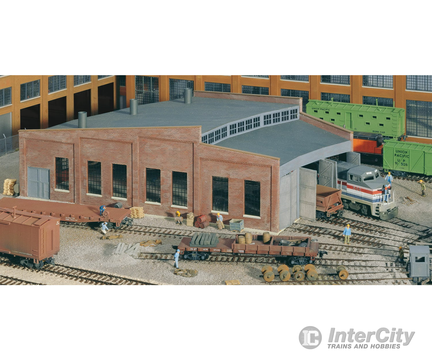 Walthers Cornerstone Ho 3041 Three-Stall Roundhouse -- Kit - 14 X 14-1/4 4-11/16 35.6 36.2 11.9Cm