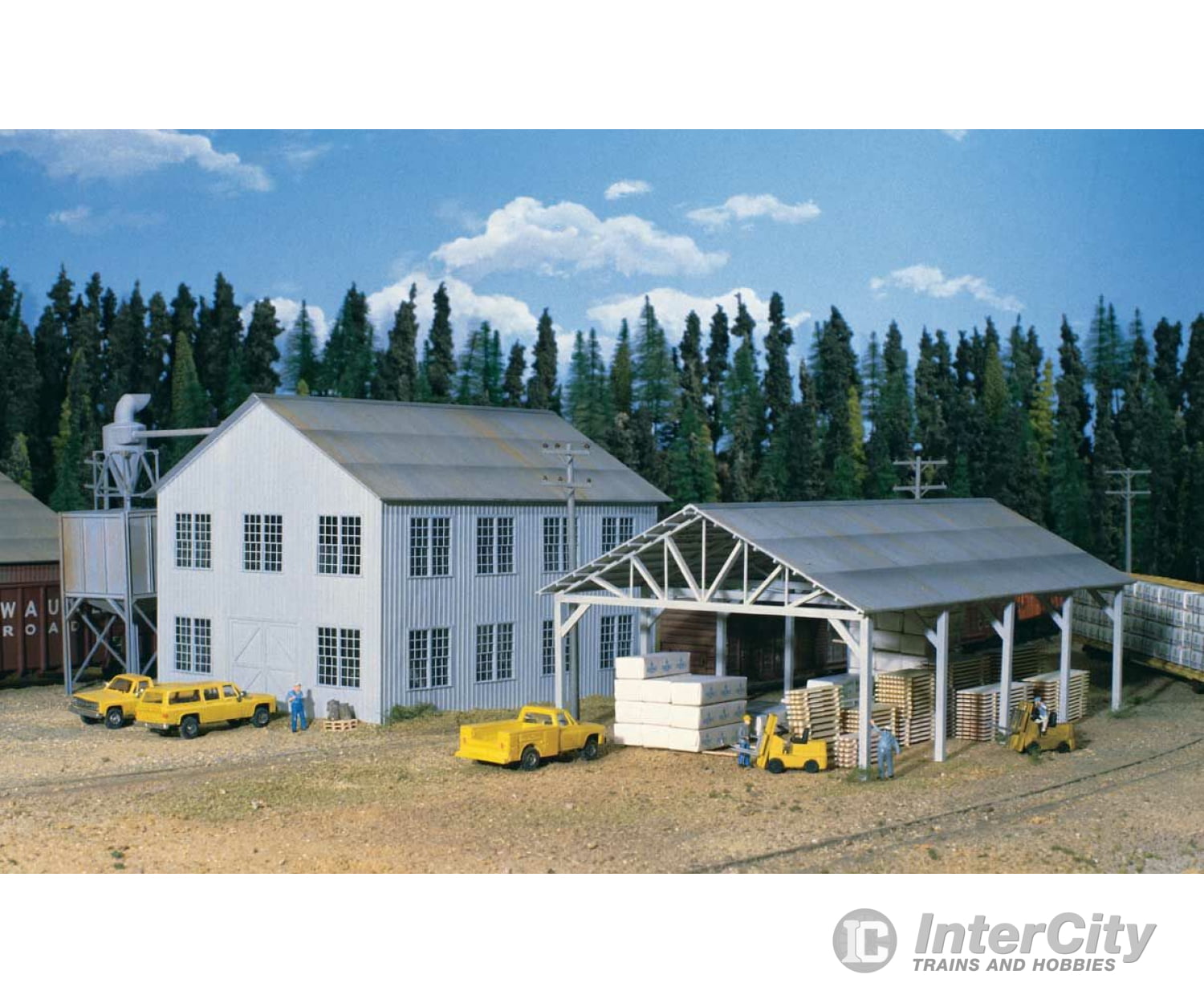 Walthers Cornerstone Ho 3059 Planing Mill And Shed -- Kit - Mill: 6 X 8 15.2 20.3Cm; Shed: 9 22.9Cm