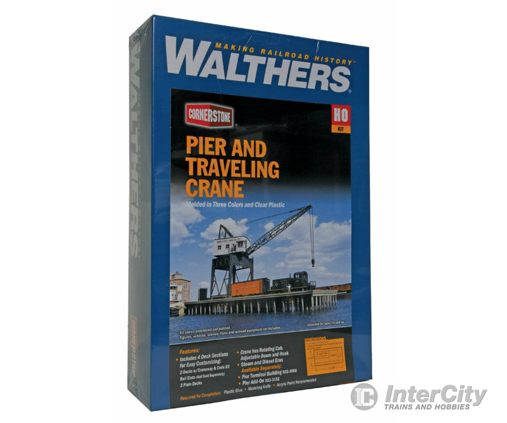 Walthers Cornerstone Ho 3067 Pier & Traveling Crane -- Kit - Pier: 12-5/8 X 5-3/4 1-1/2; Crane: 4