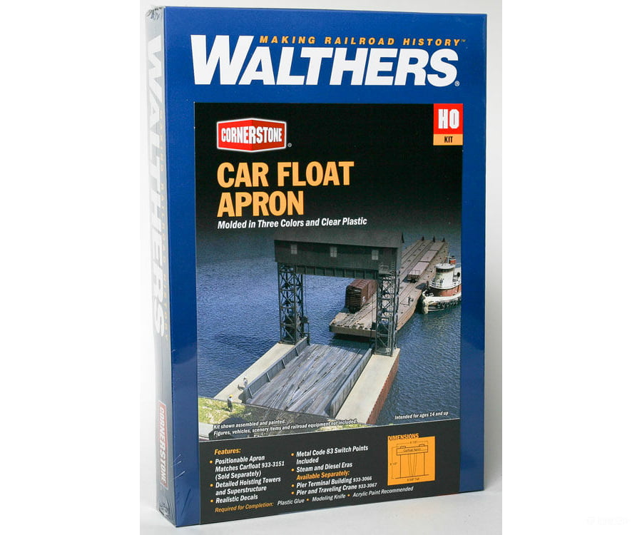 Walthers Cornerstone Ho 3068 Carfloat Apron -- Kit - 8-1/2 X 8-5/8 21.2 21.6Cm (Height Above Water)