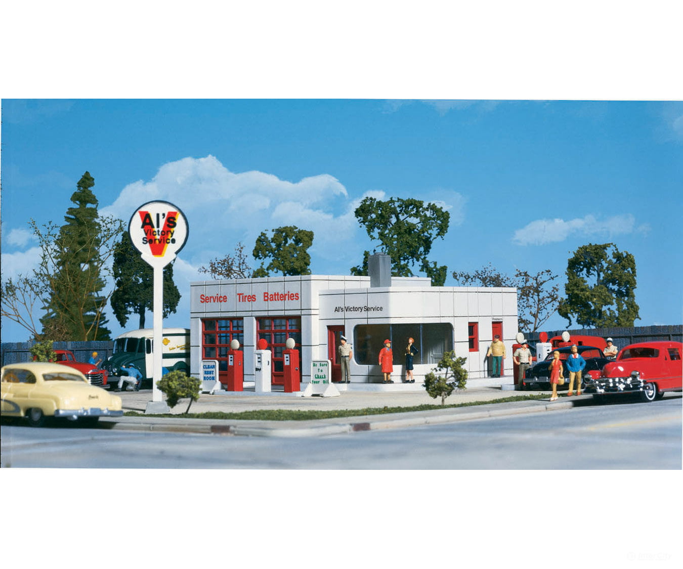 Walthers Cornerstone Ho 3072 Als Victory Service Gas Station -- Kit - 4 X 6 2-1/16 10 15 5.8Cm