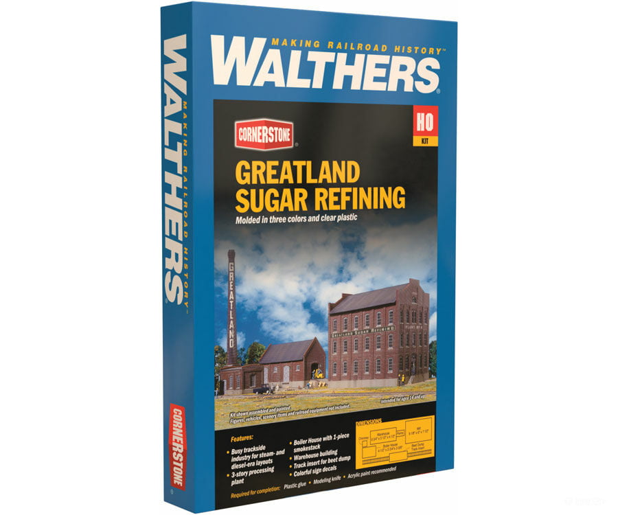 Walthers Cornerstone Ho 3092 Greatland Sugar Refining -- Kit Structures