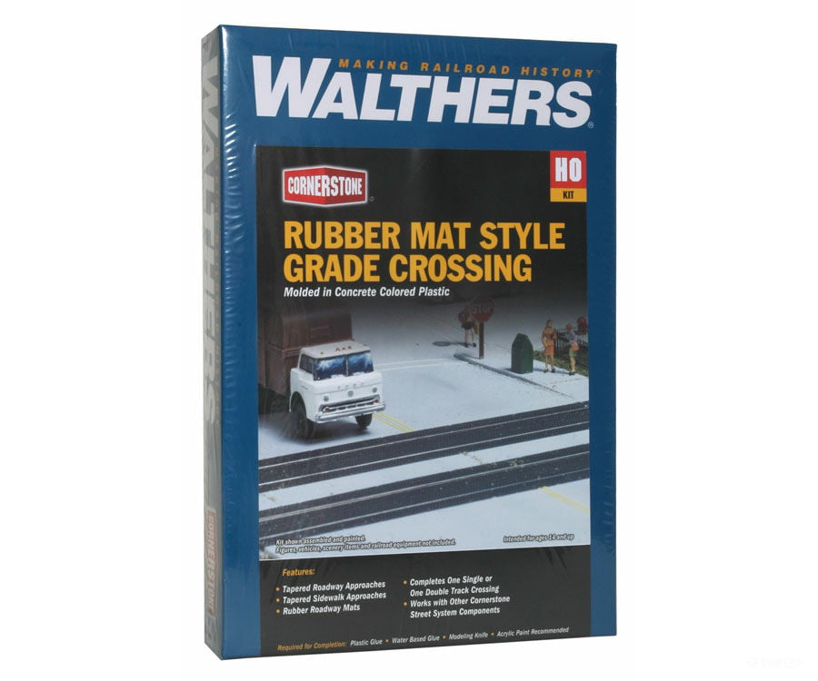 Walthers Cornerstone Ho 3137 Rubber Mat Style Grade Crossing -- Kit Roads & Streets