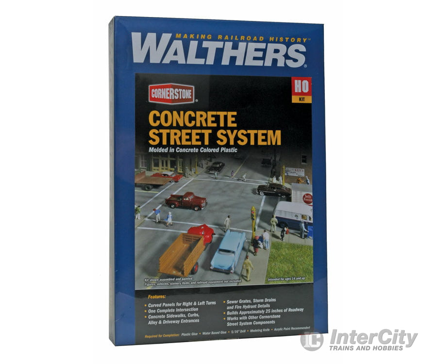Walthers Cornerstone Ho 3138 Concrete Street System -- Kit - Complete Set Roads & Streets