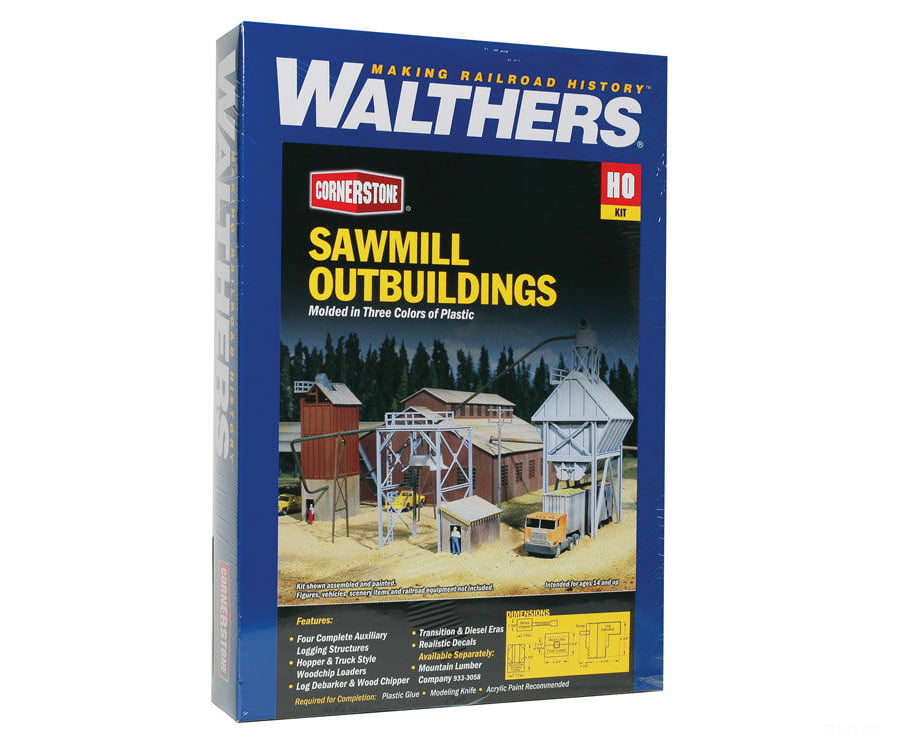 Walthers Cornerstone Ho 3144 Sawmill Outbuildings -- Kit Structures