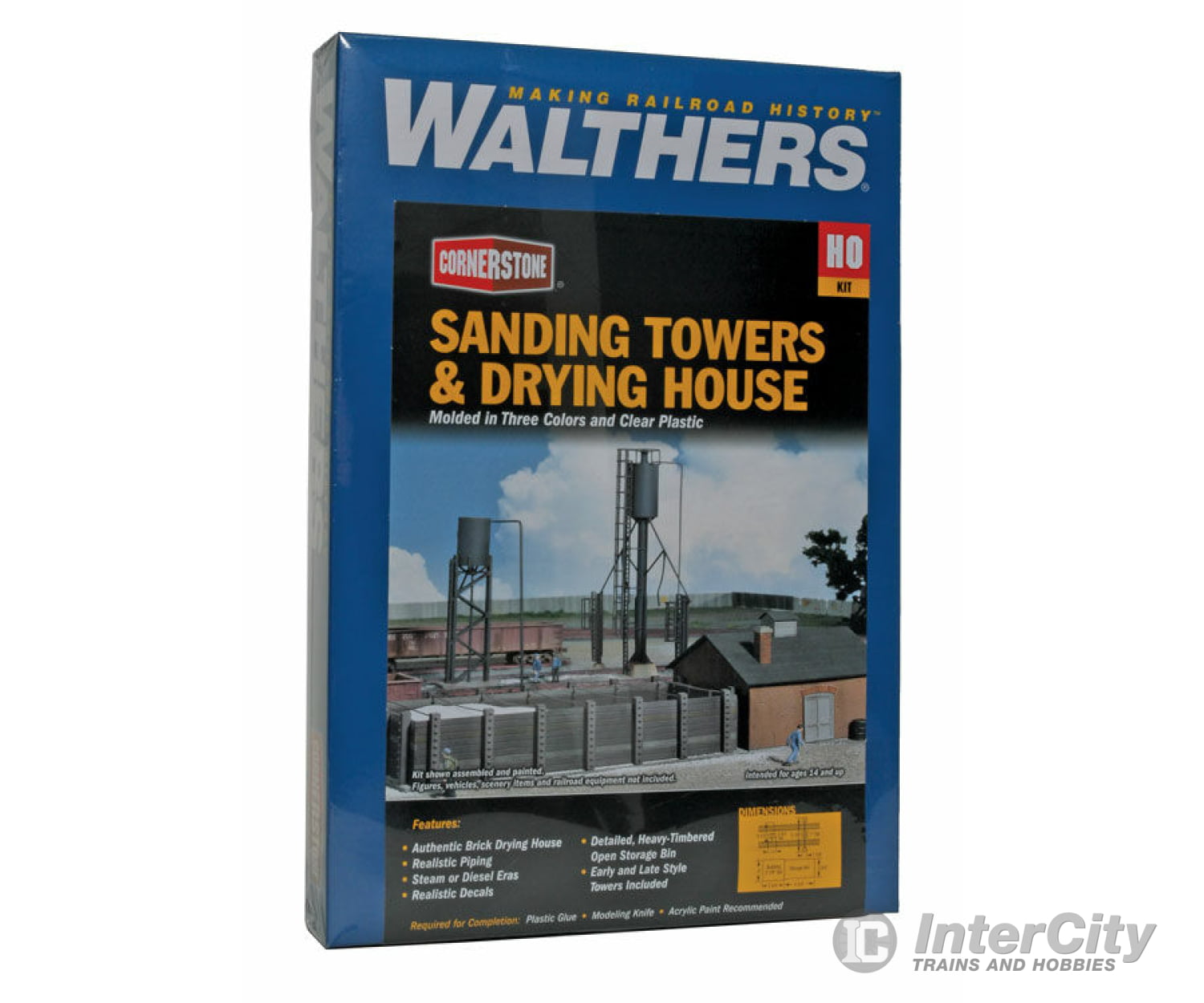 Walthers Cornerstone Ho 3182 Sanding Towers & Drying House -- Kit Structures