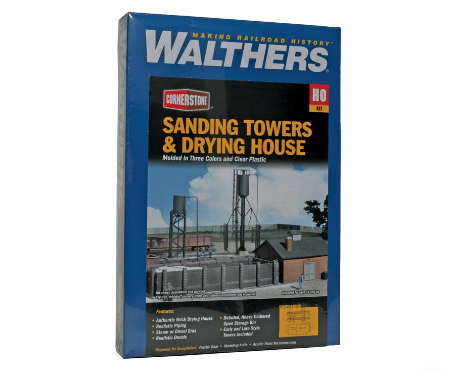 Walthers Cornerstone Ho 3182 Sanding Towers & Drying House -- Kit Structures
