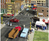 Walthers Cornerstone Ho 3195 Asphalt Street System -- Straight Sections Pkg(10) With Accessories