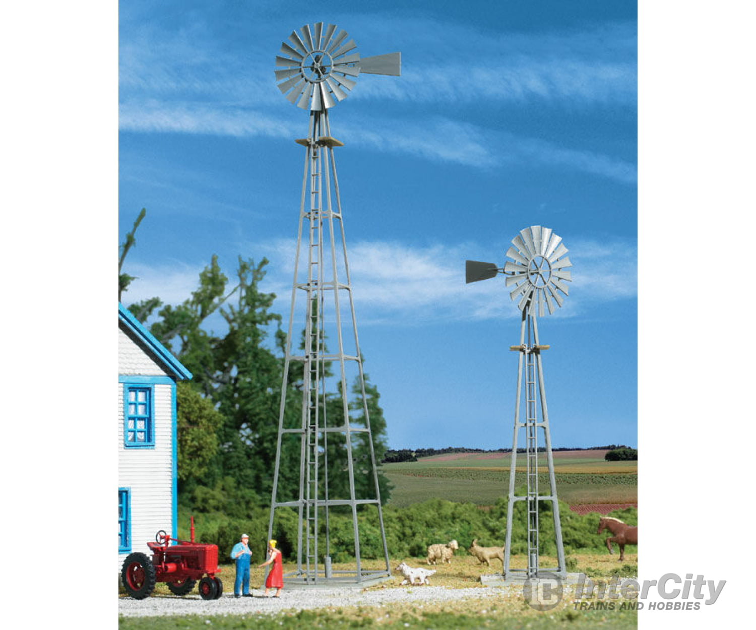 Walthers Cornerstone Ho 3198 Van Dyke Farm Windmill -- Kit - 1-5/8 X 8-3/4 4.1 22.2Cm Pkg(2)