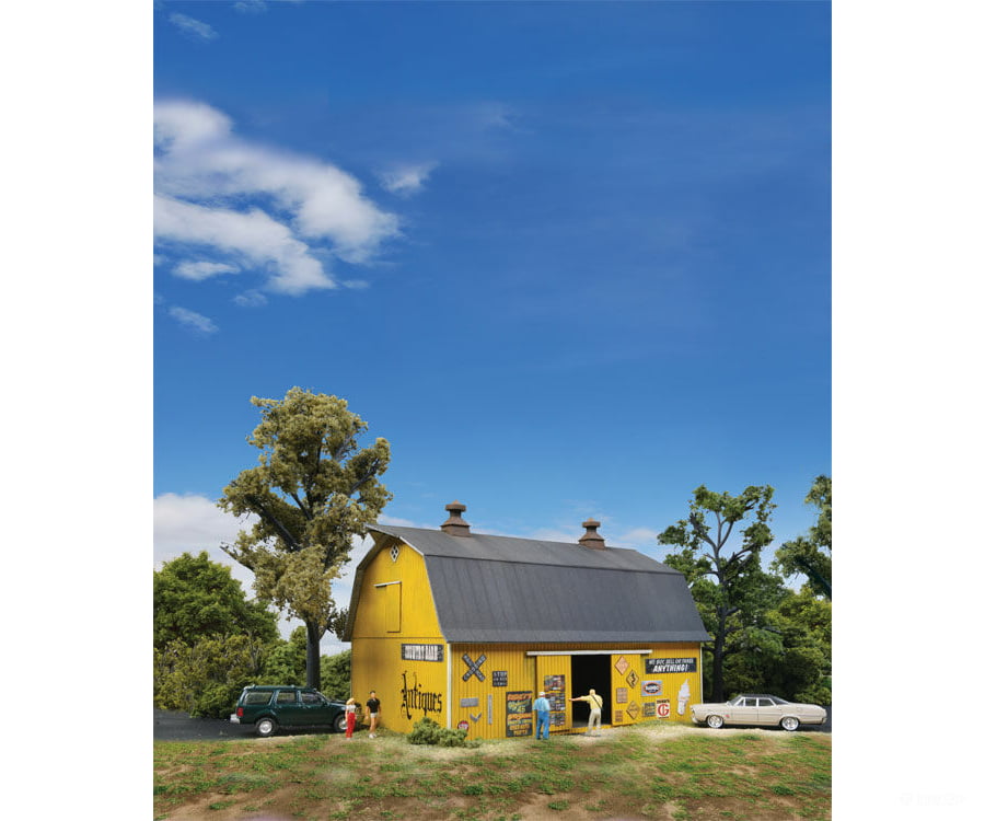 Walthers Cornerstone Ho 3339 Antiques Barn -- Kit - 7 X 4-1/2 4-9/16 18 11.5 11.5Cm Structures