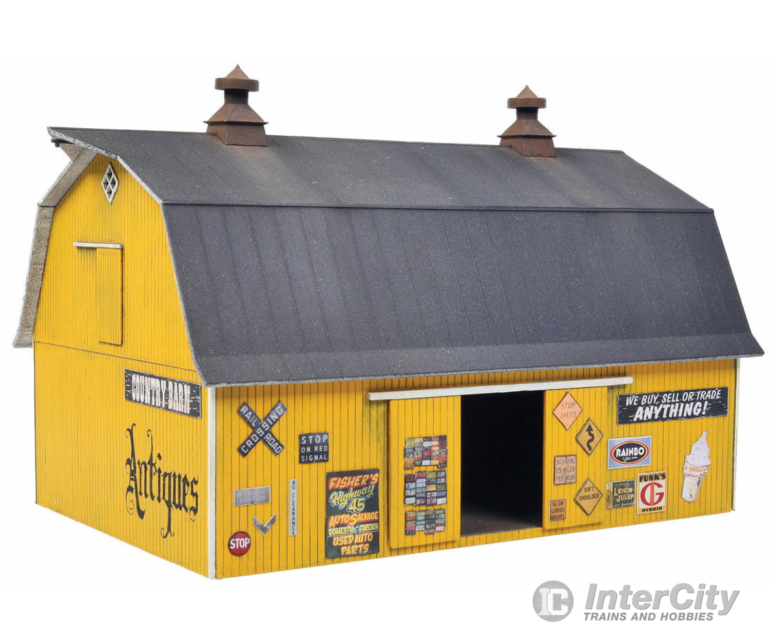 Walthers Cornerstone Ho 3339 Antiques Barn -- Kit - 7 X 4-1/2 4-9/16 18 11.5 11.5Cm Structures