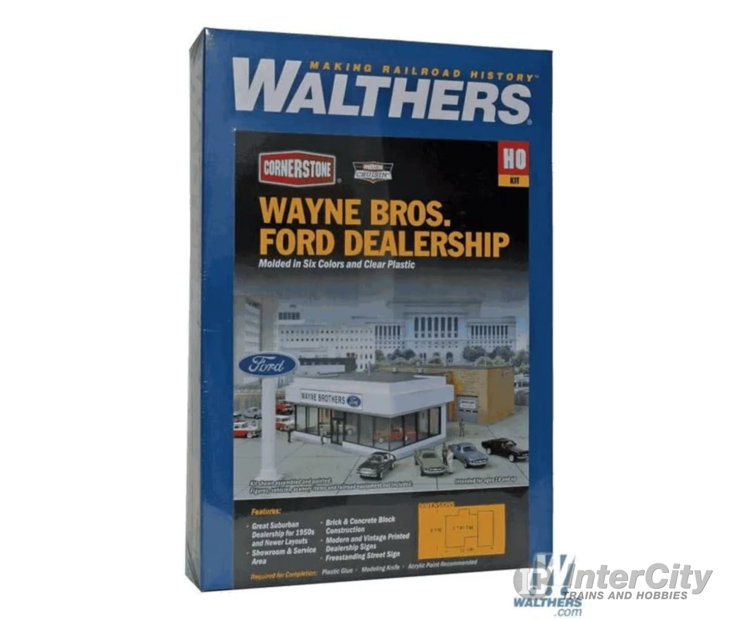 Walthers Cornerstone Ho 3483 Wayne Bros. Ford Dealership Kit Structures