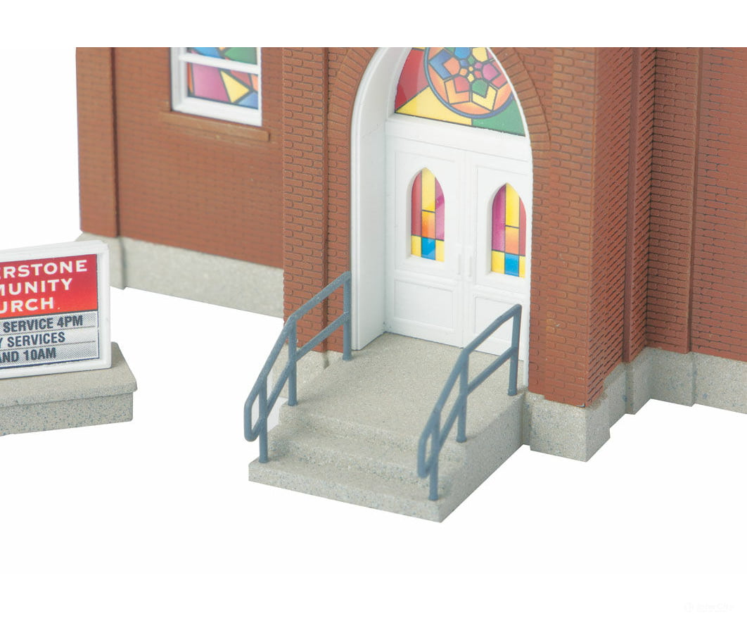 Walthers Cornerstone Ho 3496 Brick Church -- Kit - 8-1/16 X 4-9/16 10-3/4 20.4 11.5 27.2Cm