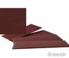 Walthers Cornerstone Ho 3523 Brick Sheet - 4 X 9-3/4 10.1 24.7Cm Pkg(4) -- Dark Red Scratch Building