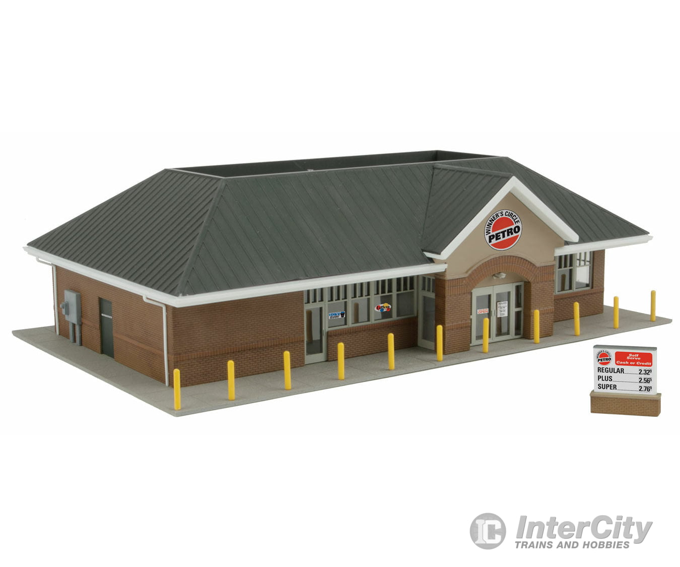 Walthers Cornerstone Ho 3537 Modern Gas Station -- Kit - Main Building: 10-7/16 X 6-1/2 3-1/8 26.5