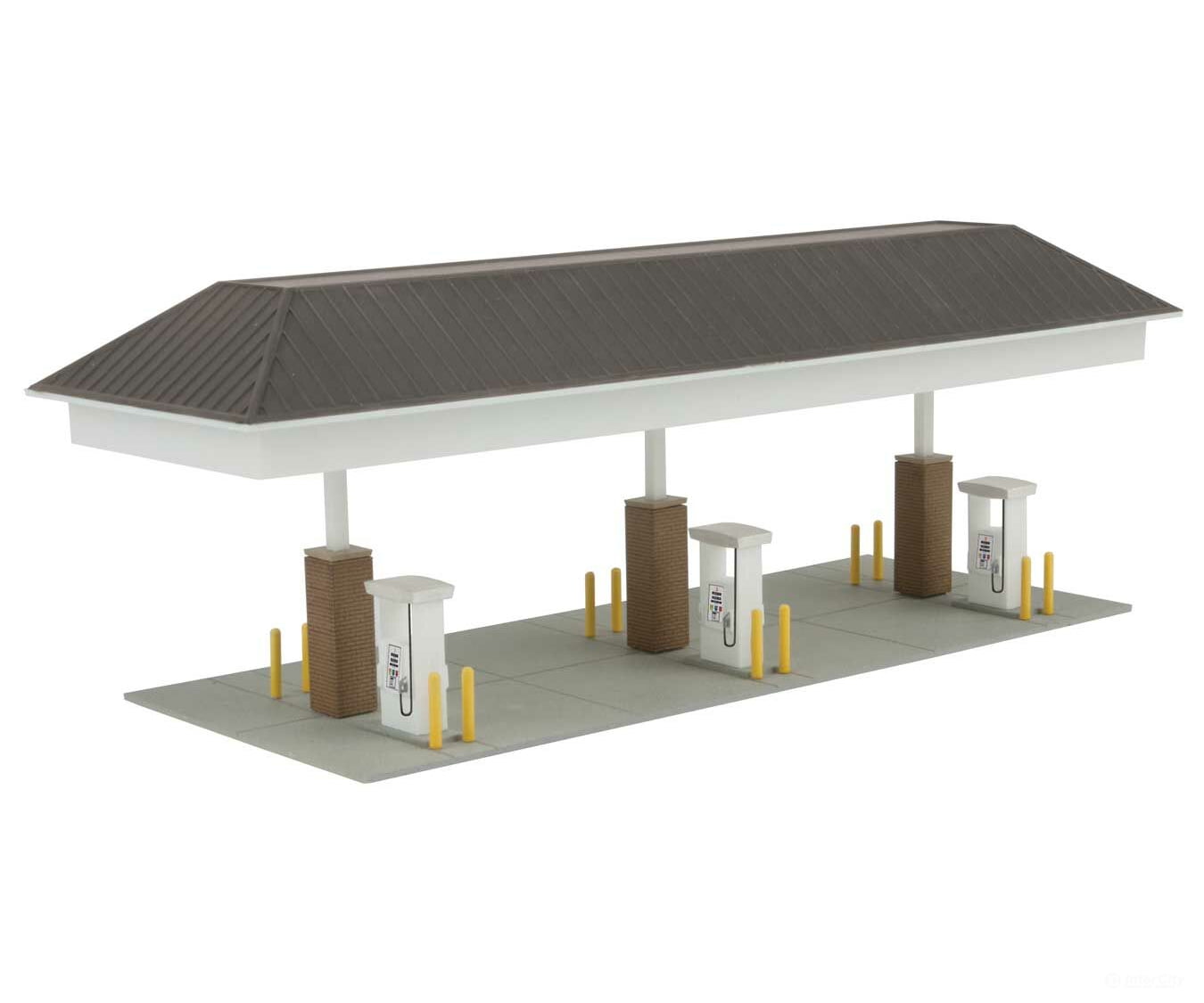 Walthers Cornerstone Ho 3537 Modern Gas Station -- Kit - Main Building: 10-7/16 X 6-1/2 3-1/8 26.5