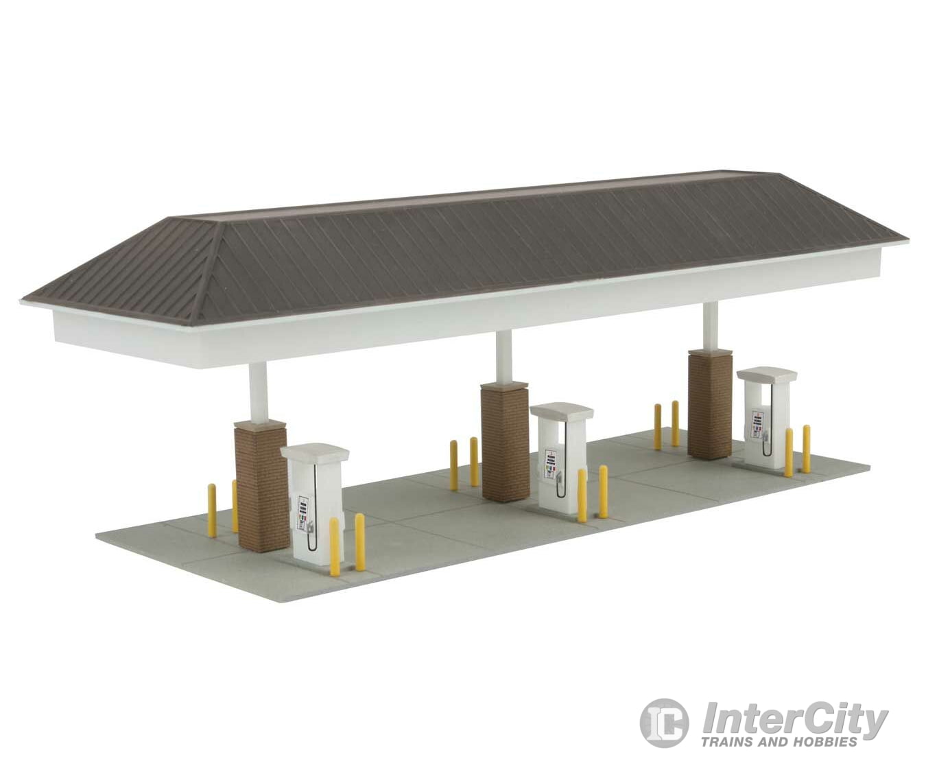 Walthers Cornerstone Ho 3537 Modern Gas Station -- Kit - Main Building: 10-7/16 X 6-1/2 3-1/8 26.5