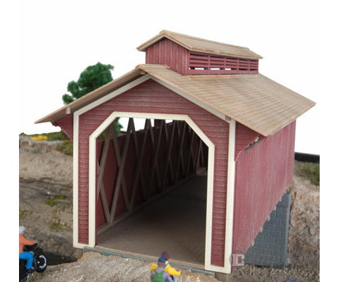 Walthers Cornerstone Ho 3652 Willow Glen Covered Bridge -- Kit - 8-1/2 X 3-1/2 21.2 8.7 8.7Cm (At