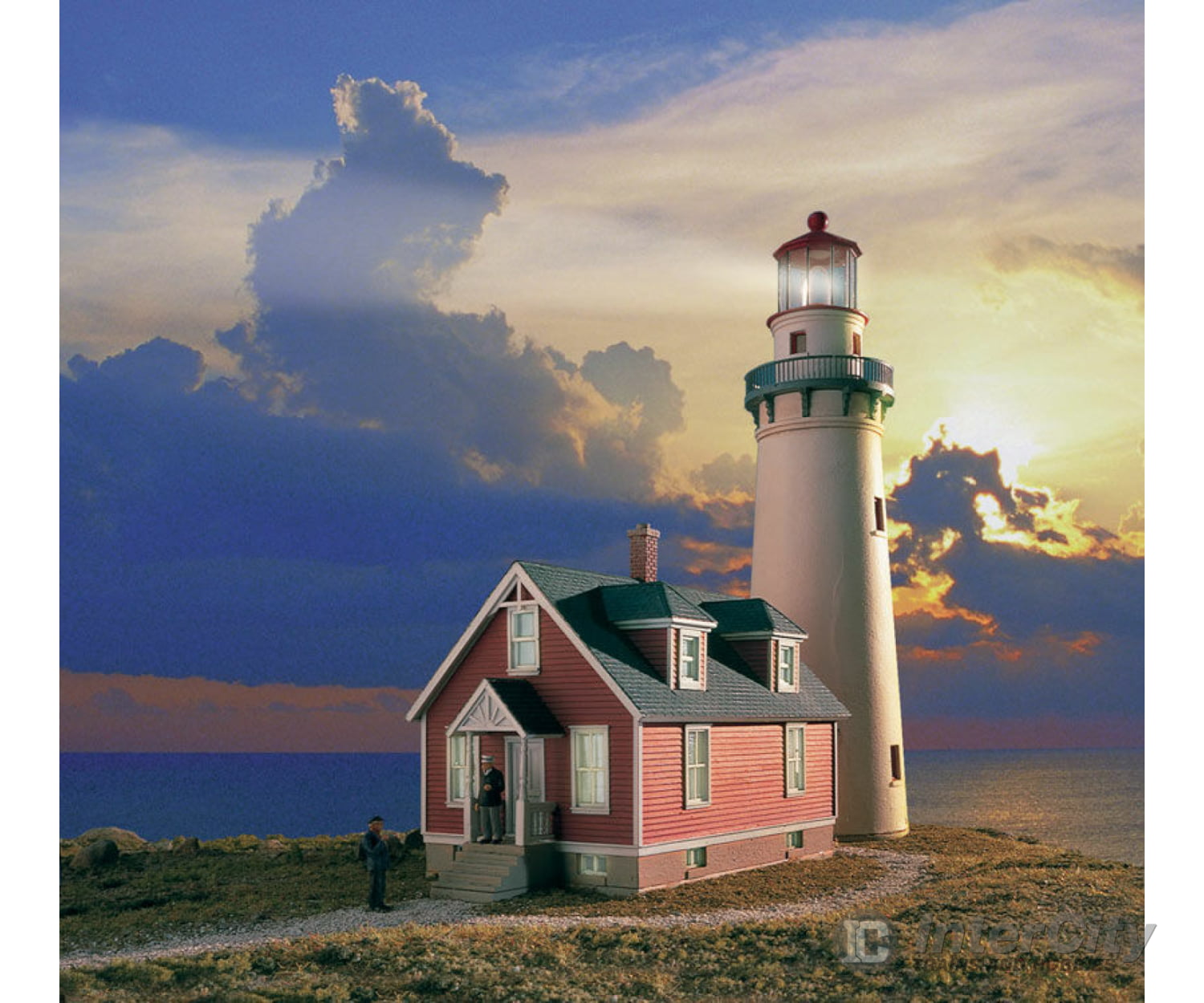 Walthers Cornerstone Ho 3663 Rocky Point Lighthouse -- Kit - 3 X 8-1/8 8-7/8 7.5 20.3 22.8Cm