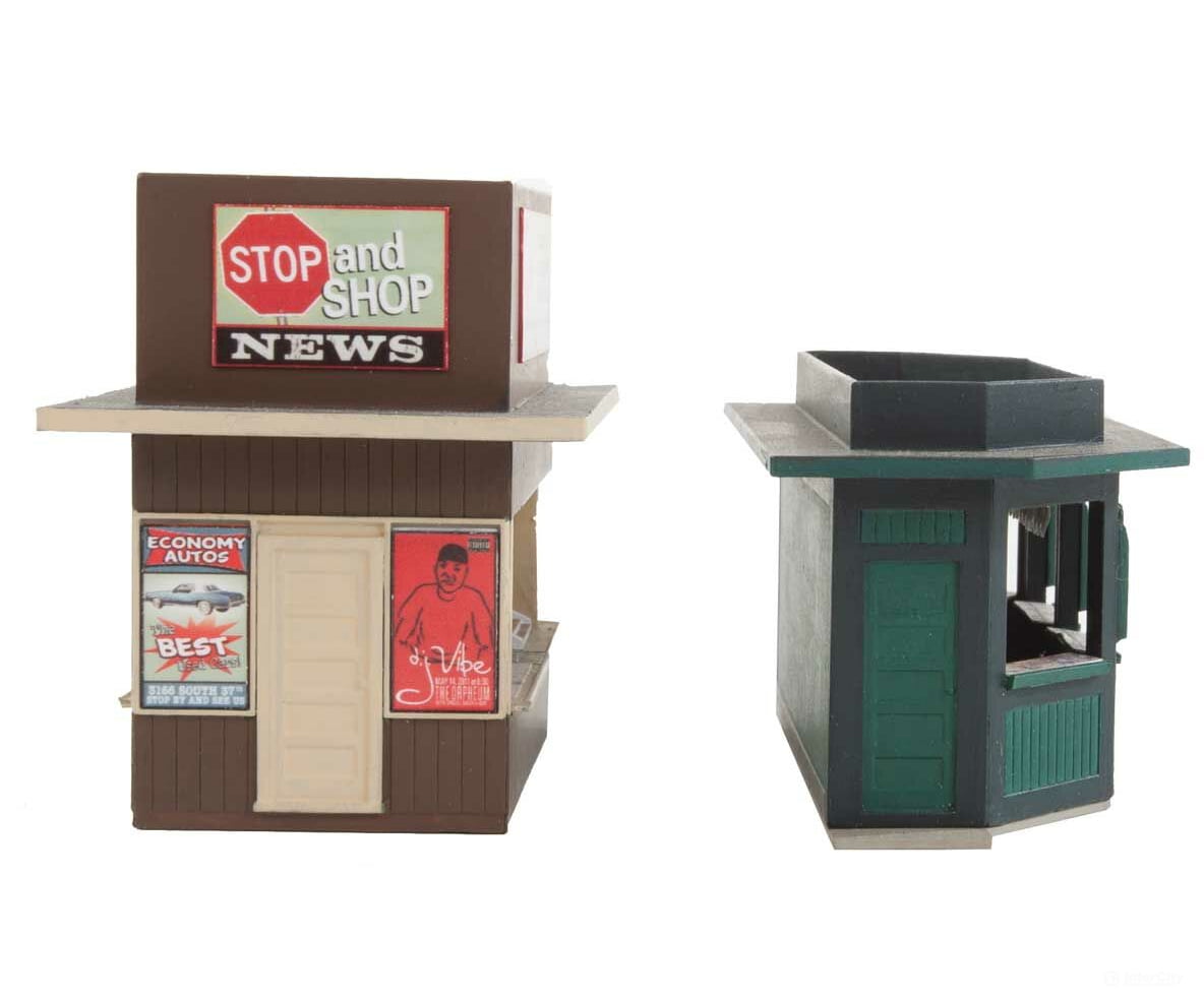 Walthers Cornerstone Ho 3773 Newsstands -- Kit Pkg(2) Structures