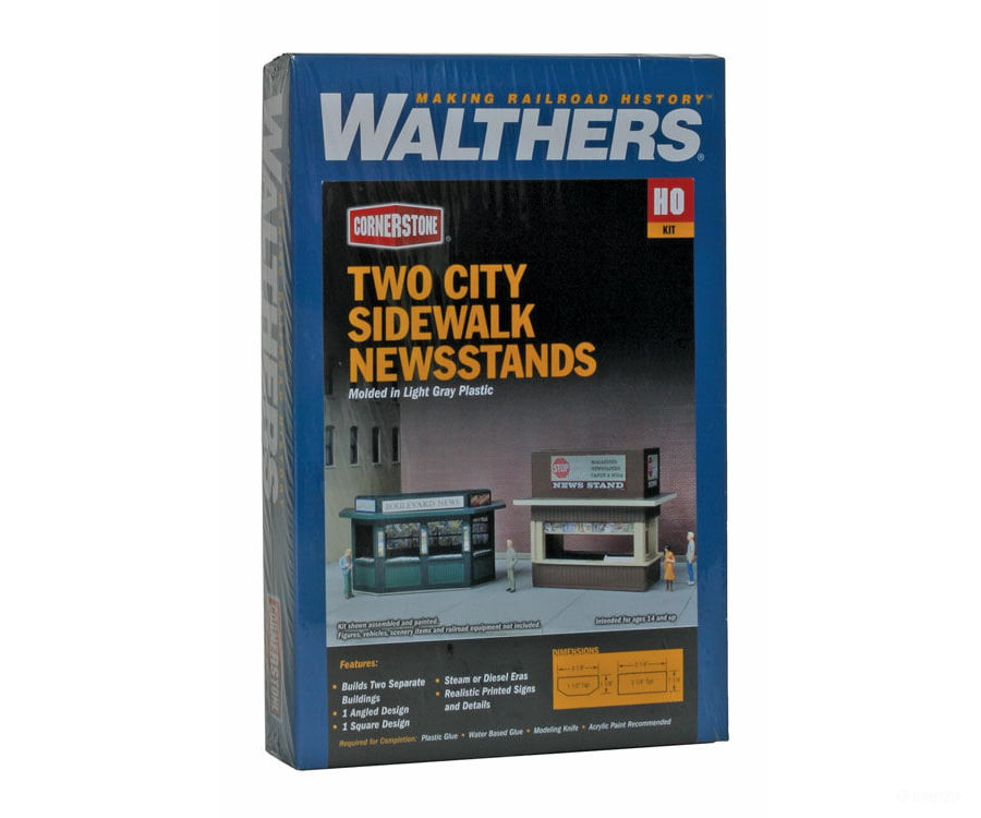 Walthers Cornerstone Ho 3773 Newsstands -- Kit Pkg(2) Structures