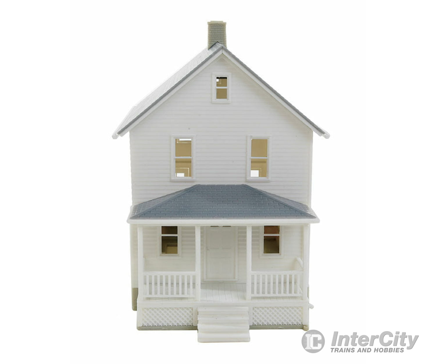 Walthers Cornerstone Ho 3786 Two-Story Frame House -- Kit - 5 X 2-1/2 4-1/16 12.7 6.3 10.3Cm