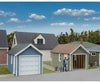 Walthers Cornerstone Ho 3796 Single-Car Garage Pkg(2) -- Kit - Each: 2-5/8 X 1-5/8 1-11/16 6.6 4