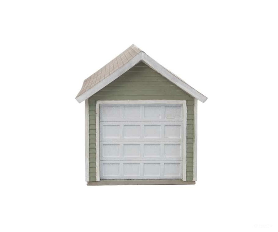 Walthers Cornerstone Ho 3796 Single-Car Garage Pkg(2) -- Kit - Each: 2-5/8 X 1-5/8 1-11/16 6.6 4