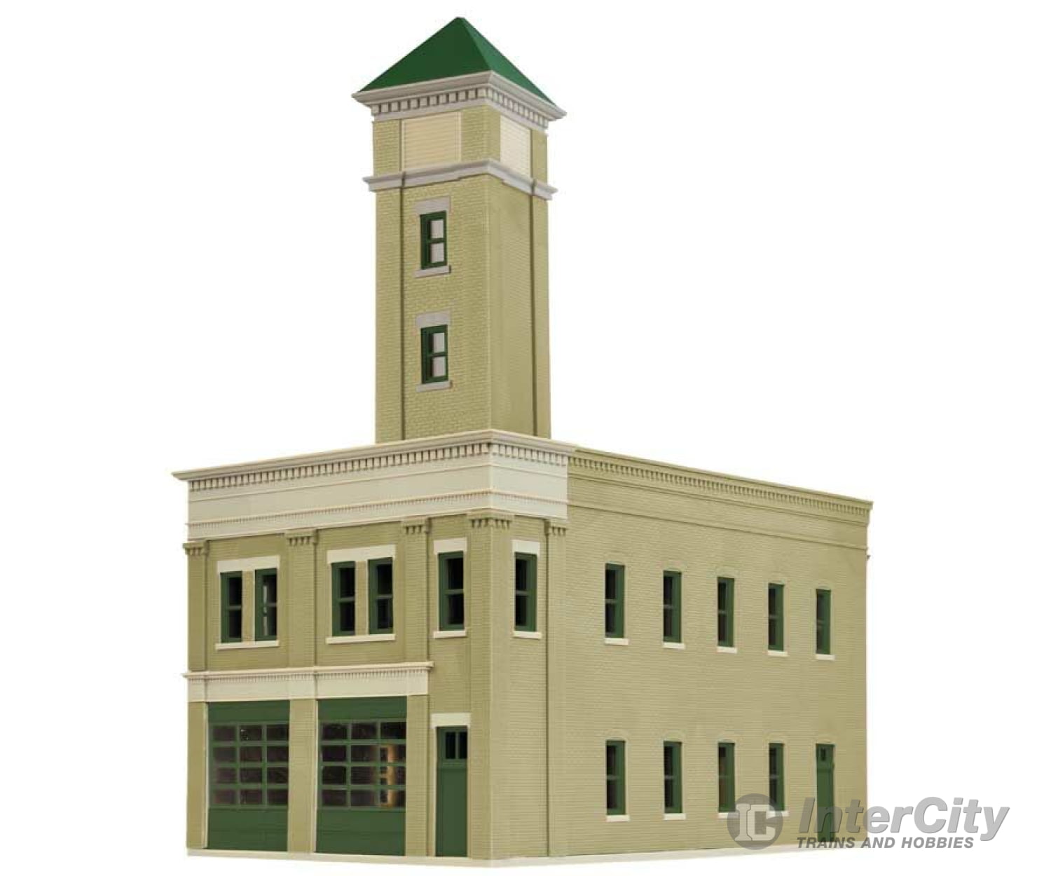 Walthers Cornerstone Ho 4022 Two-Bay Fire Station -- Kit - 8 X 4-7/8 5-1/2 20.3 12.4 14Cm Structures