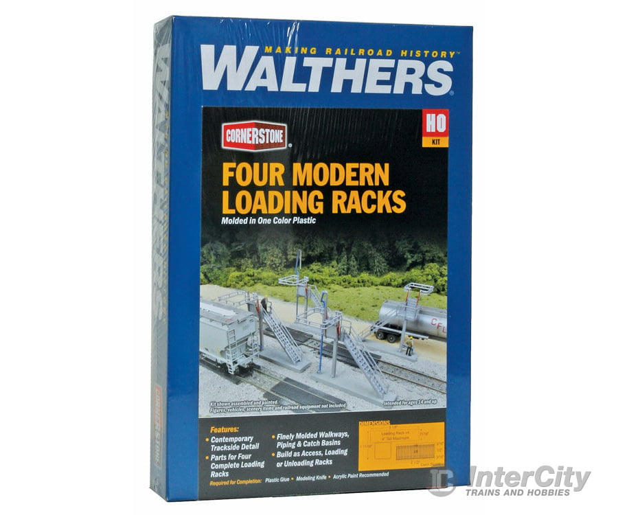 Walthers Cornerstone Ho 4037 Modern Loading Racks Pkg(4) -- Kit - Each 3-1/8 X 1-11/16 4 7.9 4.2