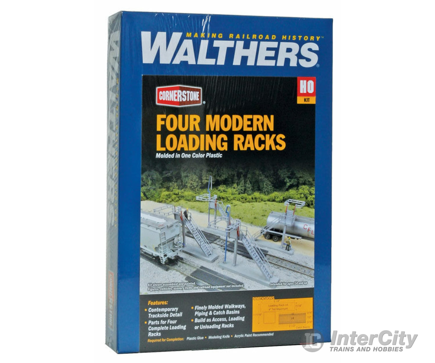 Walthers Cornerstone Ho 4037 Modern Loading Racks Pkg(4) -- Kit - Each 3-1/8 X 1-11/16 4 7.9 4.2