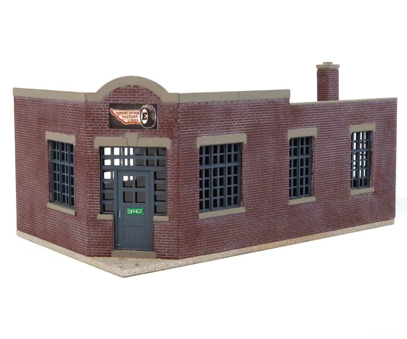 Walthers Cornerstone Ho 4049 Express Motor Freight Lines -- Kit - Office: 4-1/4 X 4-7/8 2-3/8;