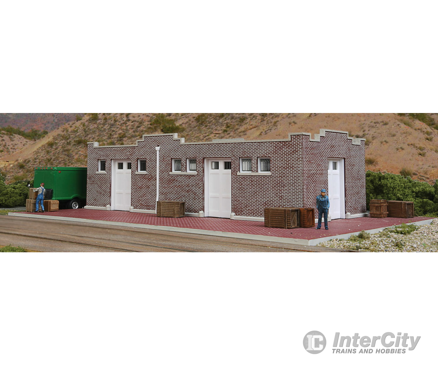 Walthers Cornerstone Ho 4056 Brick Mission-Style Santa Fe Freight House -- Kit - 9-1/2 X 6-1/2 2-1/2