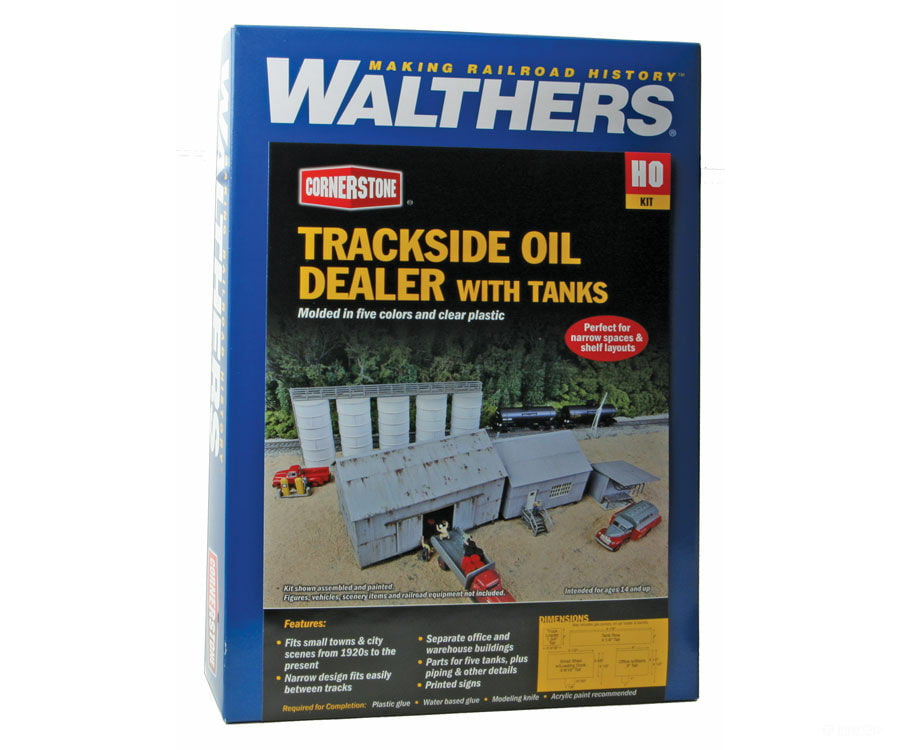 Walthers Cornerstone Ho 4059 Trackside Oil Dealer With Storage Tanks -- Kit Structures