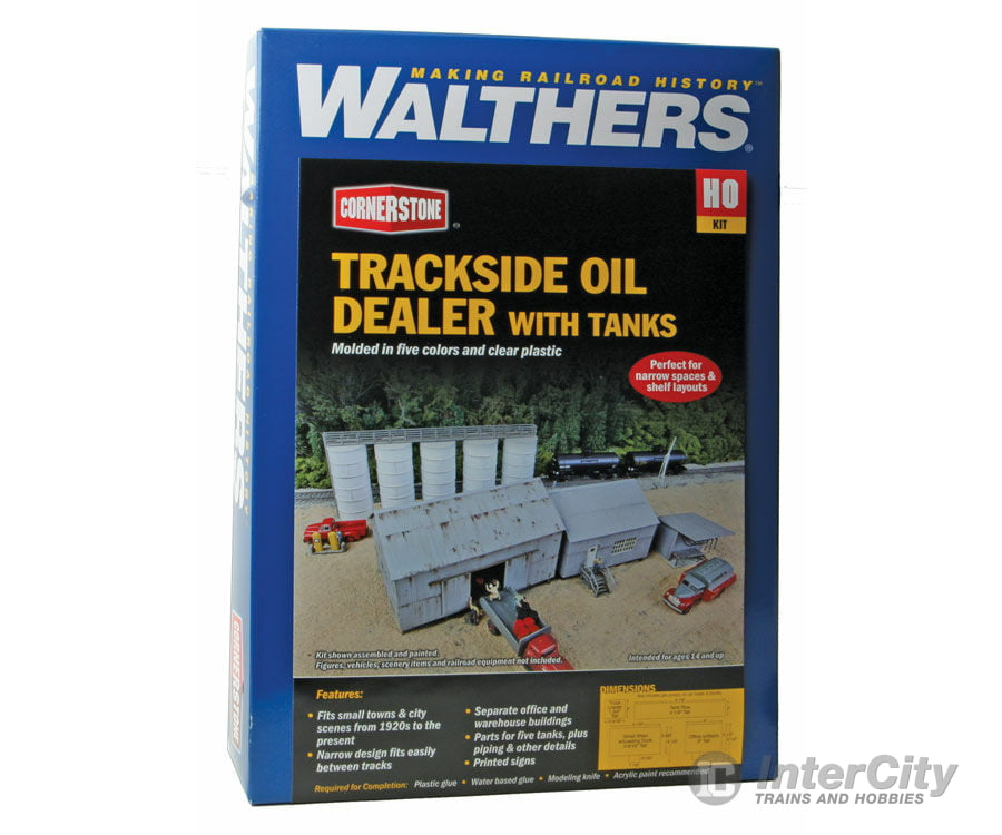 Walthers Cornerstone Ho 4059 Trackside Oil Dealer With Storage Tanks -- Kit Structures