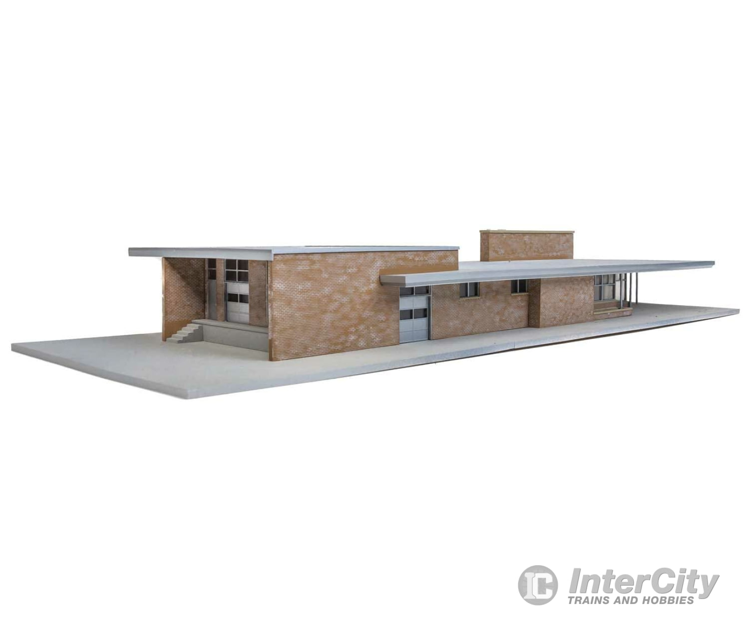 Walthers Cornerstone Ho 4064 Modern Brick Santa Fe Station -- Kit - 21-13/16 X 8-1/16 3 55.5 20.4