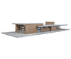 Walthers Cornerstone Ho 4064 Modern Brick Santa Fe Station -- Kit - 21-13/16 X 8-1/16 3 55.5 20.4
