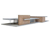 Walthers Cornerstone Ho 4064 Modern Brick Santa Fe Station -- Kit - 21-13/16 X 8-1/16 3 55.5 20.4