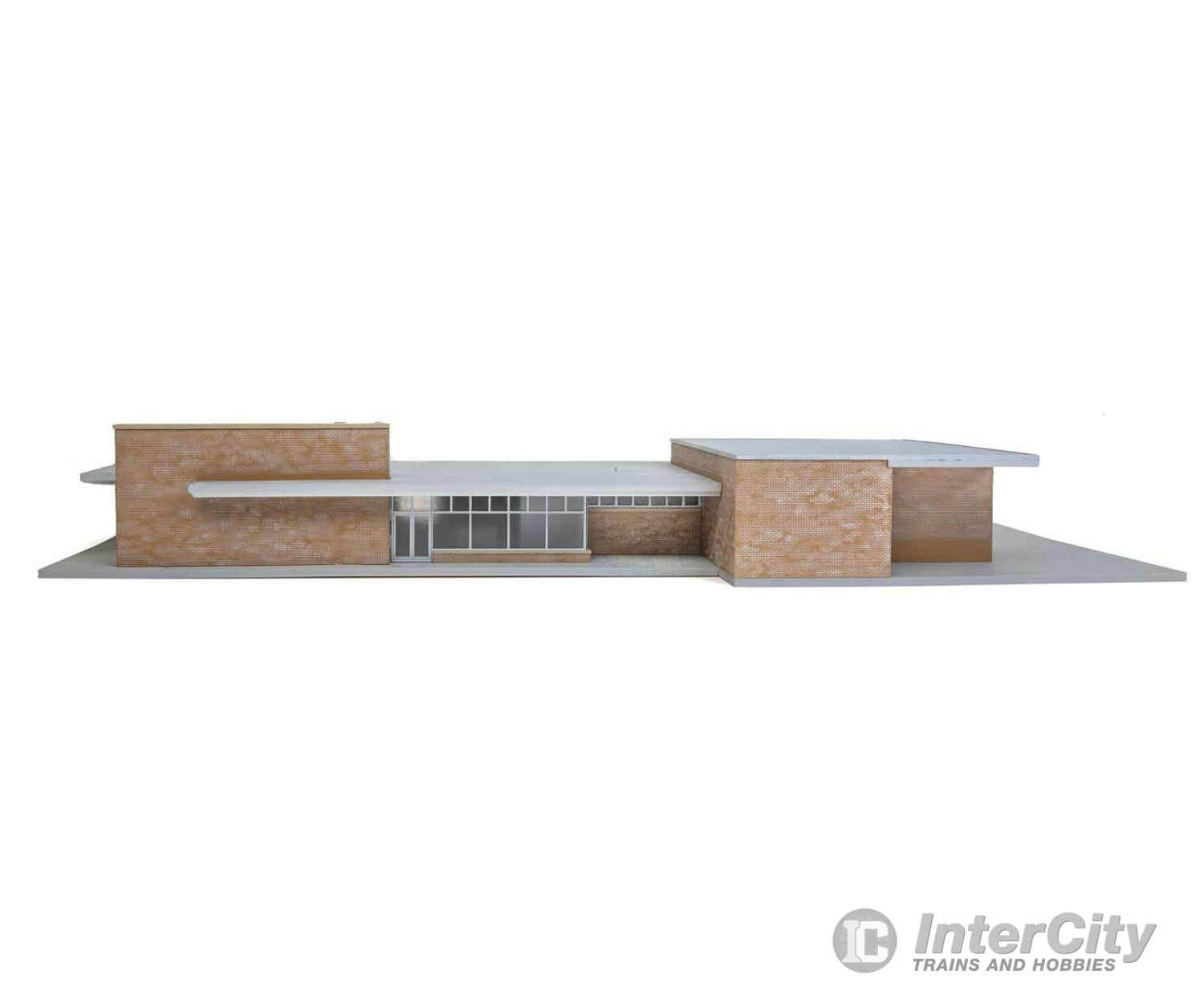 Walthers Cornerstone Ho 4064 Modern Brick Santa Fe Station -- Kit - 21-13/16 X 8-1/16 3 55.5 20.4