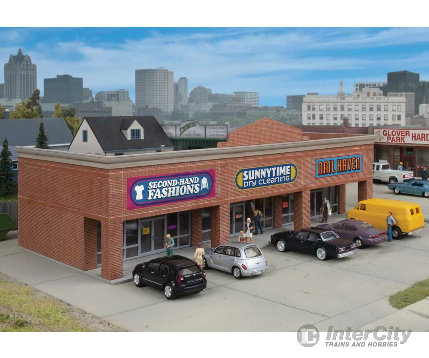 Walthers Cornerstone Ho 4115 Modern Shopping Center I -- Kit - 10-1/2 X 4-15/16 3-1/2 26.6 12.5