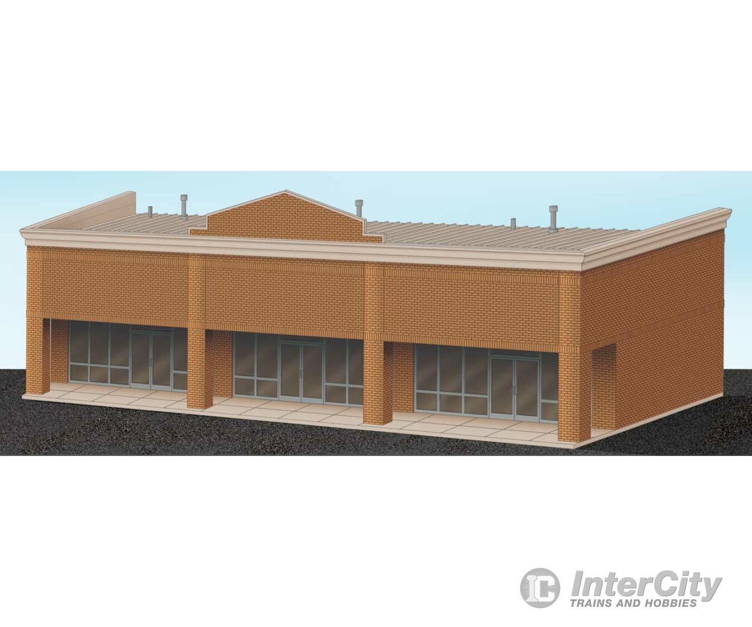 Walthers Cornerstone Ho 4115 Modern Shopping Center I -- Kit - 10-1/2 X 4-15/16 3-1/2 26.6 12.5