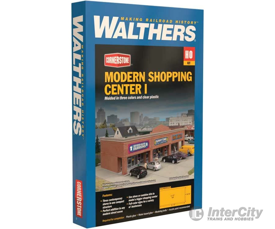 Walthers Cornerstone Ho 4115 Modern Shopping Center I -- Kit - 10-1/2 X 4-15/16 3-1/2 26.6 12.5