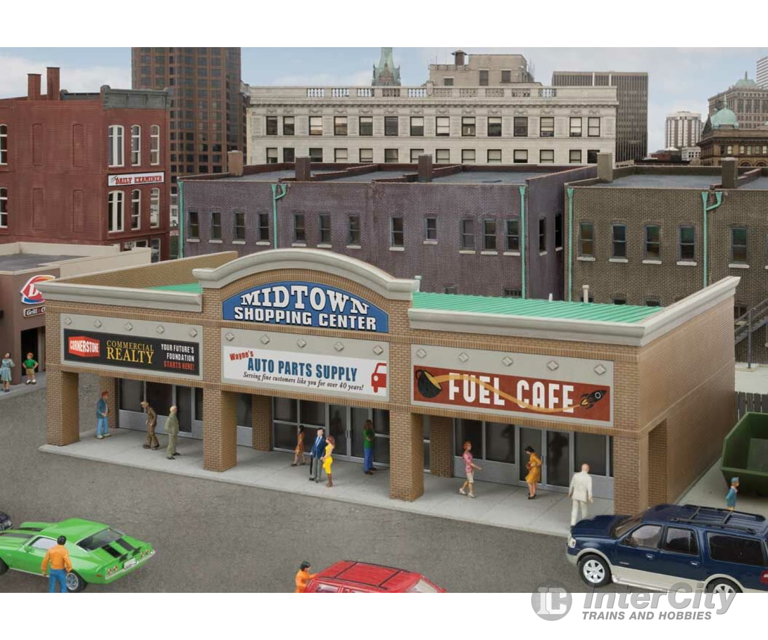 Walthers Cornerstone Ho 4116 Modern Shopping Center Ii -- Kit - 10-1/2 X 4-15/16 3-1/2 26.6 12.5