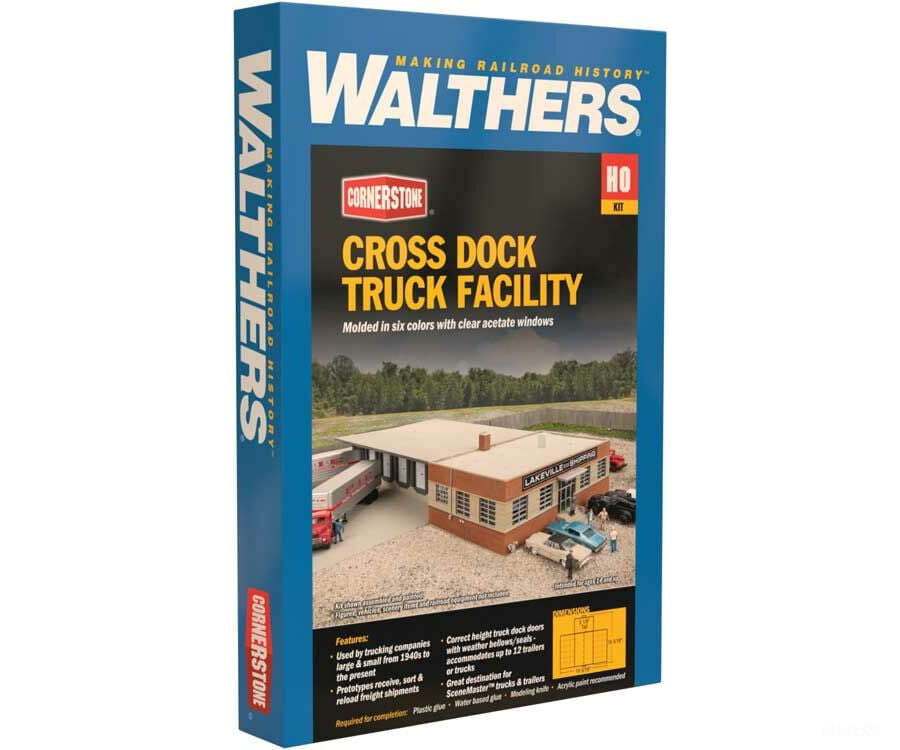 Walthers Cornerstone Ho 4131 Cross-Dock Truck Facility -- Kit - 16-5/16 X 19-3/16 3-1/8 41.4 48.7